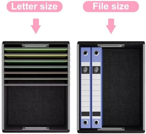 File Organizer Box with Lids, Collapsible File Folder Organizer