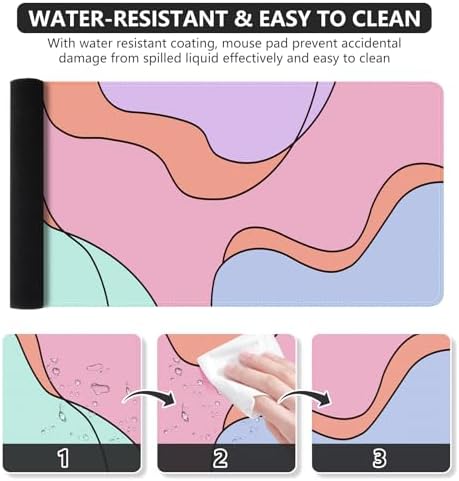 iCasso Desk Mat,XXL Large Mouse Pad for Desk,Colour Topographic