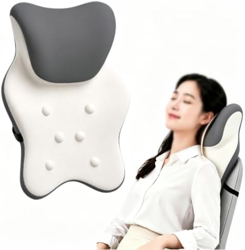 Office Chair Headrest Attachment, Neck Support for Office Chair (Grey)