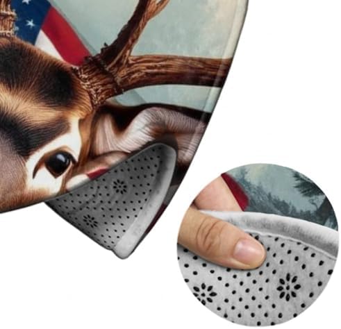 Circular Rugs Large Modern Round Area Rug Fashion Decor Mat for Home Office American Flag Hunting Camo Tree Deer