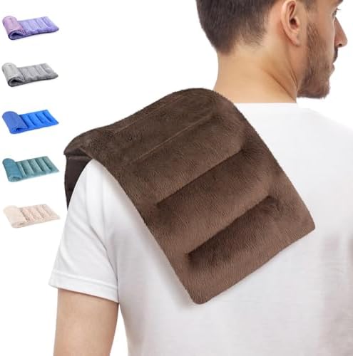 SuzziPad Microwave Heating Pad for Muscle Soreness Fatigue, 7"X16", Brown