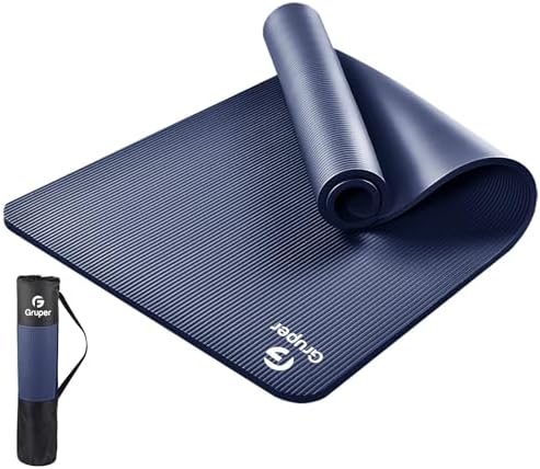 Gruper Yoga Mat Non Slip, 10/15mm Thick NBR Extra Thick Yoga Mat