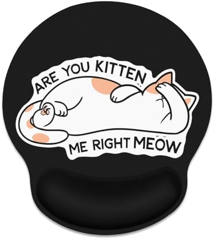 Britimes Ergonomic Mouse Pad with Wrist Support, Cat Cute