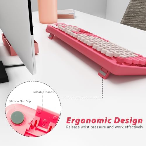 Colorful Wireless Keyboard and Mouse for PC Laptop