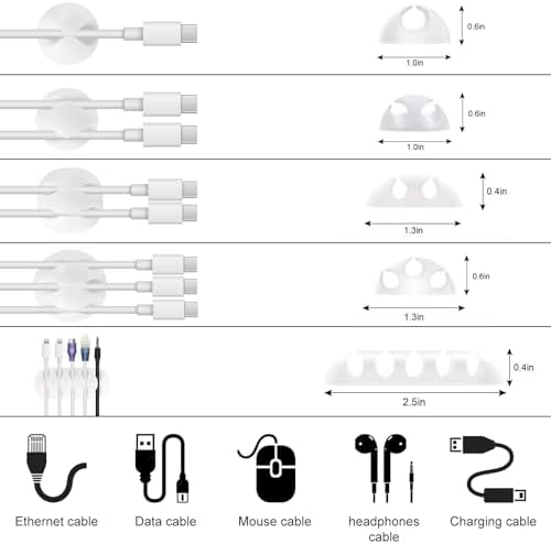 137PCS Cable Management Kit 4 Cable Sleeve Split 100 Cable Zip Ties 10 Cable Clips 15 Adhesive Wall Cable Tie 10 Cable Zip Tie for TV Computer Office Home Under Desk