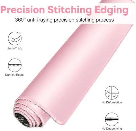 Large Gaming Mouse Pad 31.5 x 11.8 in, Pink