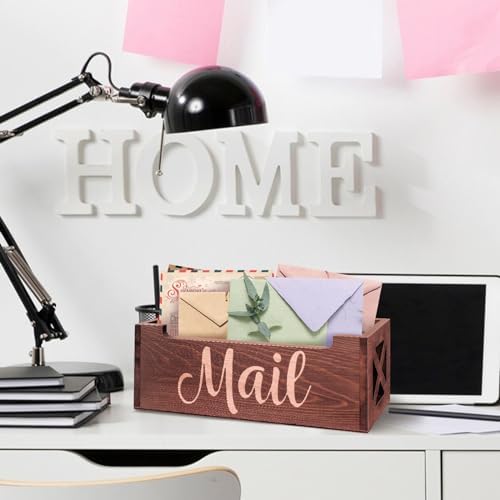 Wooden Mail Organizer Countertop
