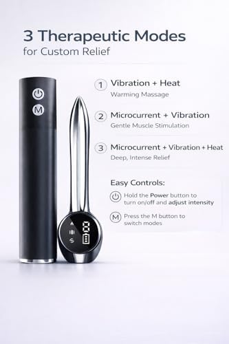 Heated Muscle Scraper Tool, Fascia Release Full Body Contouring Machine, Muscle Scraper Tool Features Modes: Vibration, Heat Therapy and Microcurrent, Fascia Instant Muscle Relaxation Soreness Relief