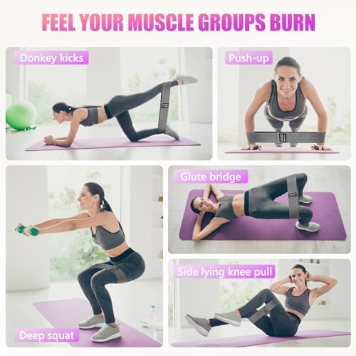 Resistance Bands for Working Out, Exercise Workout Bands for Women & Men, 5 Levels Elastic Stretch Bands for Exercise with Carry Bag for Physical Therapy, Home Fitness, Strength Training, Yoga