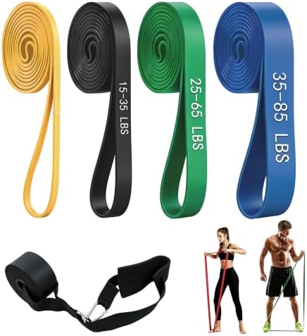 Resistance Bands with Door Anchor, Pull Up Assistance Bands for Working Out