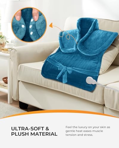 CooCoCo FSA Eligible 24"x33" Full Back Heating Pad, Blue
