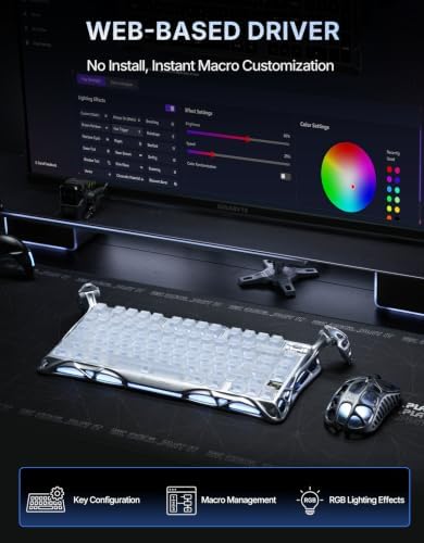 GravaStar Mercury K1 Pro 75% Wireless Mechanical Gaming Keyboard, Hot-Swap
