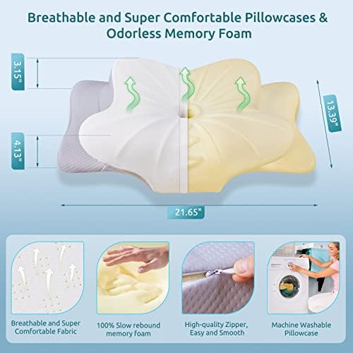 DONAMA Cervical Neck Support Pillow for Neck and Shoulder Pain Relief