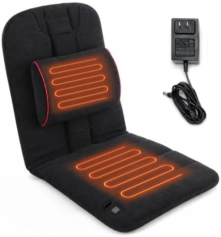 Melissa Heated Office Chair Cushion with Adjustable Lumbar Support
