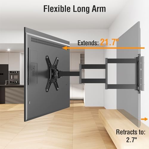 ELIVED 21.7in Long Arm TV Mount for 14-42" TVs Monitors, Max VESA 200x200