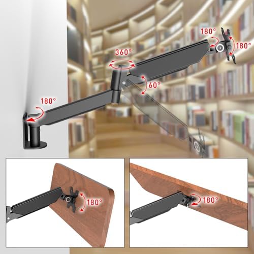 Wall Mounted Keyboard Tray, 26 Inch Sit-Stand Keyboard and Mouse Tray, Height Adjustable Typing Platform for Office, Medical, Industrial Operation and Sim Racing