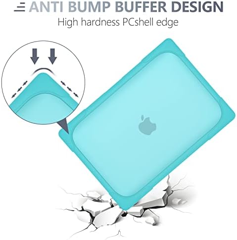Batianda Foldable Stand Heavy Duty Case for MacBook Air 13.6 inch, Blue