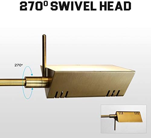O'Bright Brook Adjustable Dimmable LED Pharmacy Floor Lamp, Antique Brass