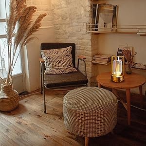 Set of 2 Cordless Table Lamps, LED Rechargeable Table Lamp with 3 Color Stepless Dimmable, Indoor/ Outdoor Table lamp for Patio/ Camping/ Bar/ Coffee/ Restaurant/ Home(Silver 2 Pcs)