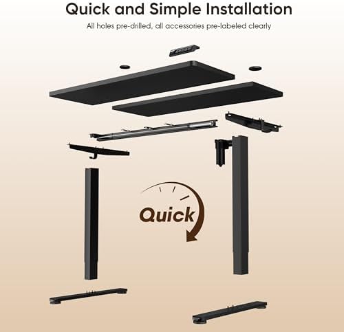 Monomi 39.4" Electric Standing Desk, Height Adjustable sit Stand up,Black