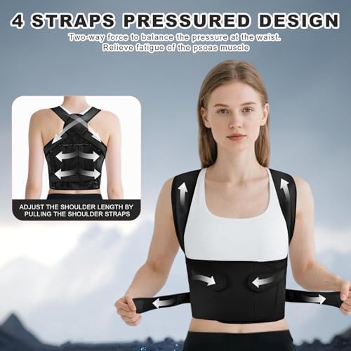 Back Brace Posture Corrector for Women and Men, Back Shoulder Support Belt