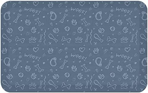 GelPro Designer Cushioned Anti-Fatigue Comfort Floor Mat, Padded Stain-Resistant, Waterproof, Non-Slip Comfort Padded Desk/Office Mat, 20 x 32, Puppy Play Blue Lake