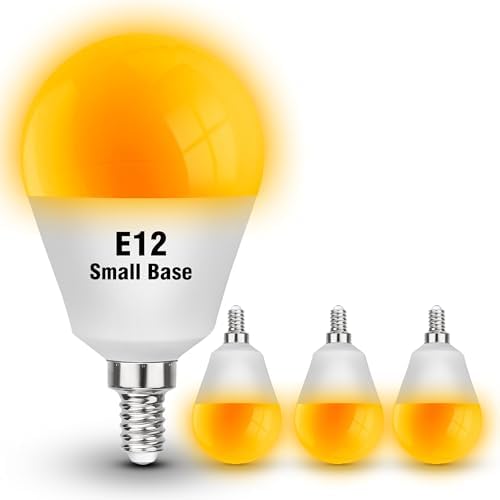 Amber Sleep Light Bulbs E12 Small Candelabra Base, Warm Light Bulb 1800K