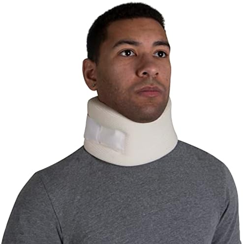 OTC Cervical Collar, Soft Contour Foam, Neck Support Brace, White Wide 3.5" Depth, X-Large