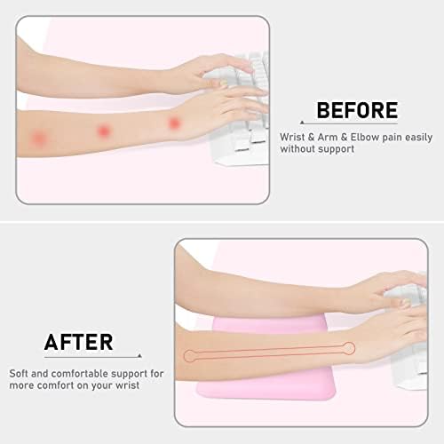 Leolee Elbow Rest Pads for Desk, Pink Ergonomic Wrist Rest Arm Rest Pads