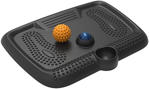 Anti-Fatigue Standing Desk Mat with Massage Ball and Balance Board for Ergonomic Comfort and Core Training