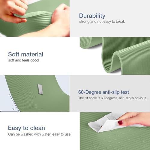 Gruper Yoga Mat Non Slip, 10/15mm Thick NBR Extra Thick Yoga Mat