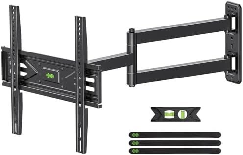 USX MOUNT Corner TV Wall Mount with 31.22" Long Arm for 26-65 Inch TVs up to 80 lbs, Full Motion TV Wall Mount Bracket with Swivel and Tilt, Max VESA 400x400mm fit Most 32 40 42 43 50 55 60 65 TVs