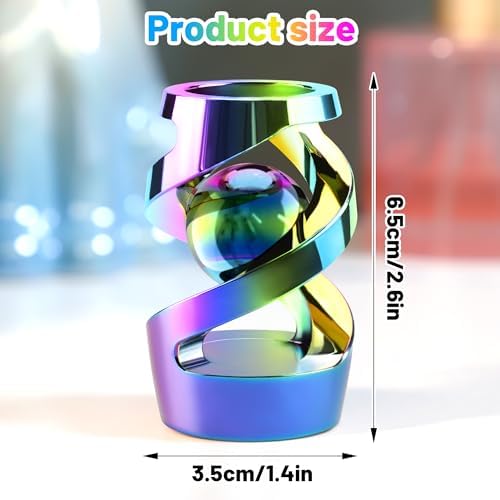 Kinetic Spinning Desk Toy, ADHD Stress Fidget Desktop Decor Rainbow