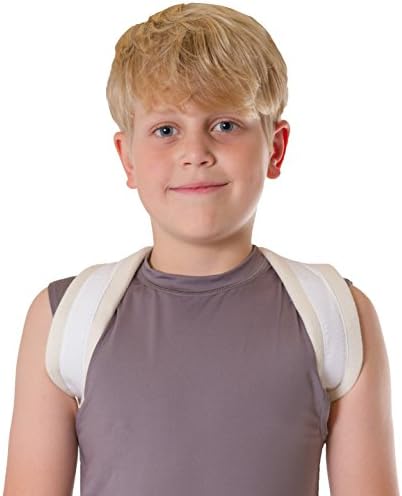 BraceAbility Clavicle Support Brace - Figure 8 Upper Back Brace Posture Corrector for Women and Men, Shoulder Straightener, Kyphosis Relief, Sling for Injuries and Fractures (Small)