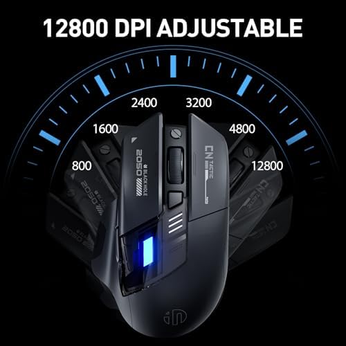 INPHIC A9 V2 Explorer Wireless Gaming Mouse, Tri-Mode, Rechargeable