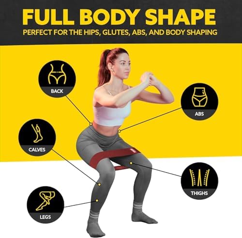 Fabric Resistance Bands for Working Out, 3-Pack for Legs and Glutes