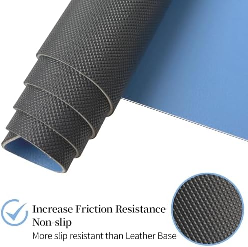 Leather Desk Pad Mat, Blue Desk Mat, 23.6" x 13.7"