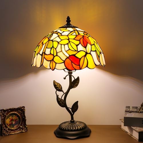 Tiffany Table Lamp Flower Style Stained Glass Lamp