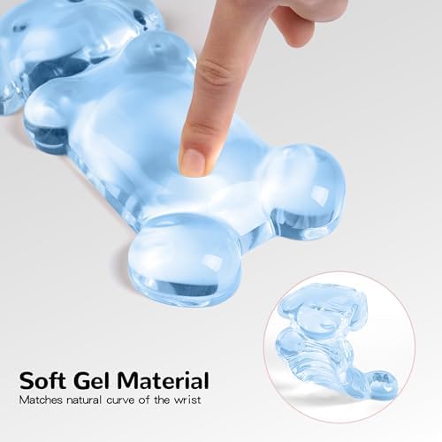 Gel Mouse Wrist Rest, Blue Dog Wrist Support for Mouse, Cute Ergonomic Wrist Rest for Mouse Wrist Pad, Comfortable Pain Relief for Typing and Gaming