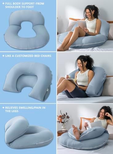 INSEN Reading Pillow, Back Pillow for Sitting in Bed and Couch, Gaming Pillow for Adults, Sit Up Support for Bed