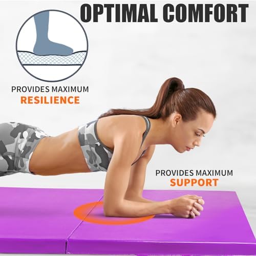 RitFit Upgraded Folding Exercise Mat, 2 Inch Thick Gymnastics Mat