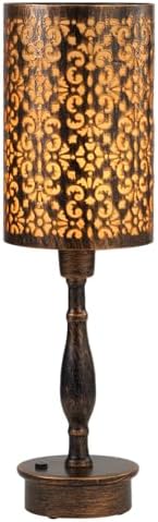 UMEXUS Cordless Table Lamp Rechargeable Battery Operated, Vintage Bronze