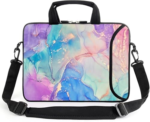 15" laptop sleeve laptop bag chromebook case adjustable shoulder strap with handle accessory pocket for men women (RYD-15-10)