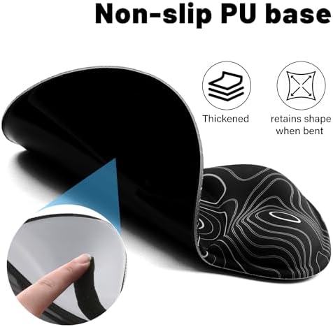 Ergonomic Mouse Pad with Wrist Rest - Gel Wrist Support Mousepad with Non-Slip PU Base for Computer, Laptop, Office & Home