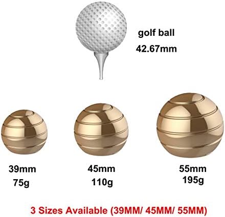 Kinetic Fidgets Desk Toy ADHD Stress Relief 1.77in Gold