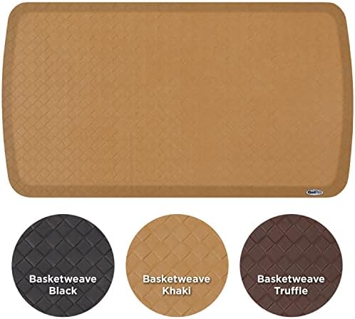 GelPro Elite Premier Gel & Foam Anti-Fatigue Kitchen Floor Comfort Mat, 20" x 36", Basketweave Khaki