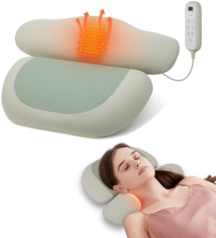 Snailax Neck Massager Pillow with Heat & Air Traction, Ergonomic Cervical
