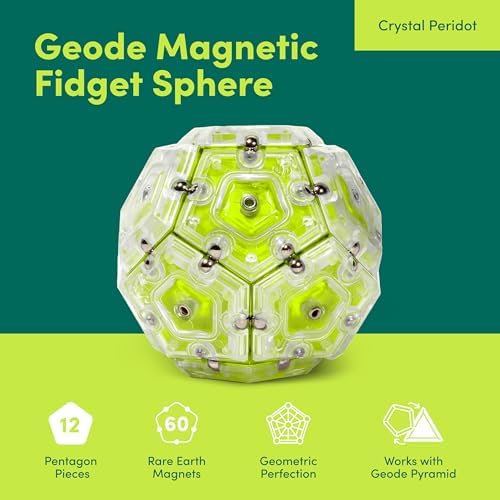 Speks Geode Magnetic Sensory Sphere, Stress Relief Tool, Executive Desk Toy