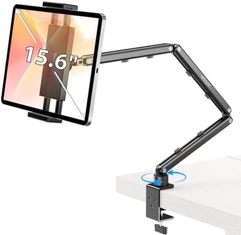 Urmust Tablet Stand for Desk, Adjustable iPad Holder for Bed, 4.7"-15.6"