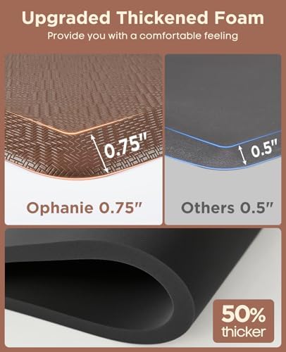 Ophanie Kitchen Mats for Floor 20x60 & 20x48 Brown